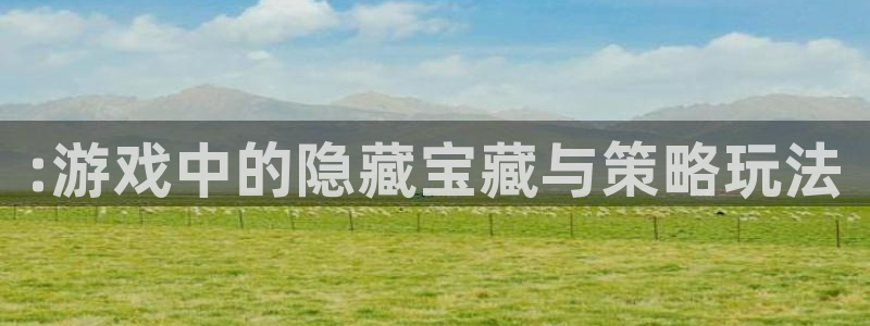 赢咖娱乐平台负责人：:游戏中的隐藏宝藏与策略玩法