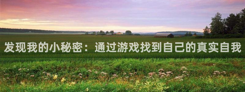 赢咖娱乐注册账号：发现我的小秘密：通过游戏找到自己的真实自我